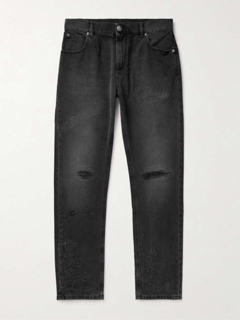 Balmain Straight-Leg Distressed Jeans