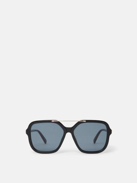 Stella McCartney Oversized Square Metal Bar Sunglasses