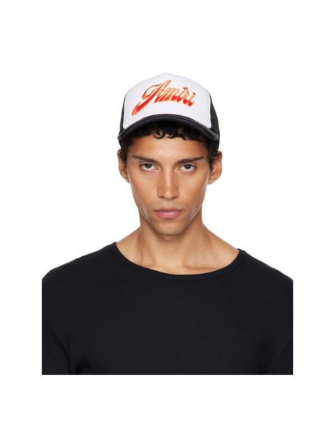 AMIRI White & Black 'AMIRI' Groovy Trucker Cap