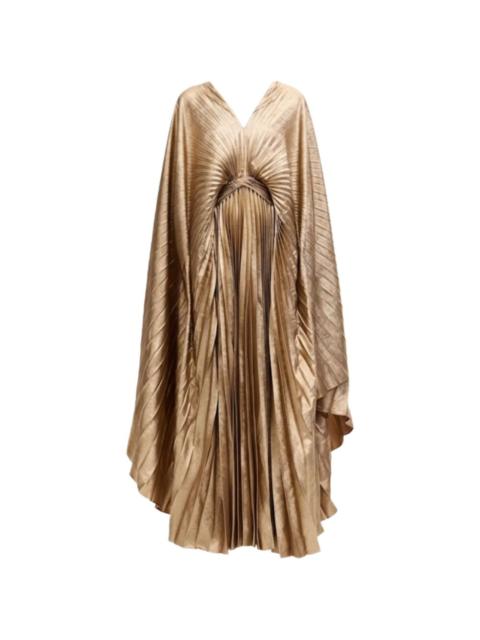 Acler Anslow pleated V-neck maxi dress