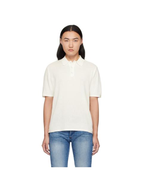 rag & bone White Harvey Knit Polo