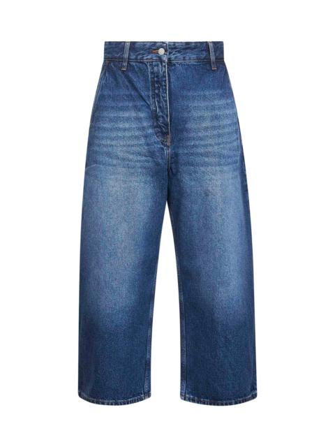 Studio Nicholson Blue denim Chalco cropped jeans