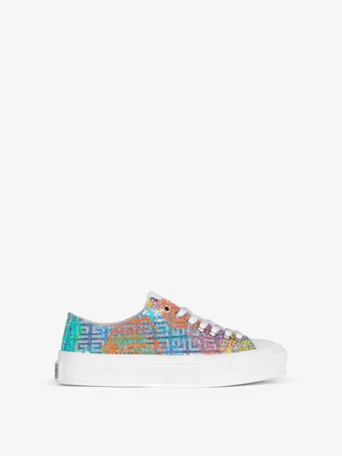 Givenchy CITY SNEAKERS IN PRINTED 4G DENIM
