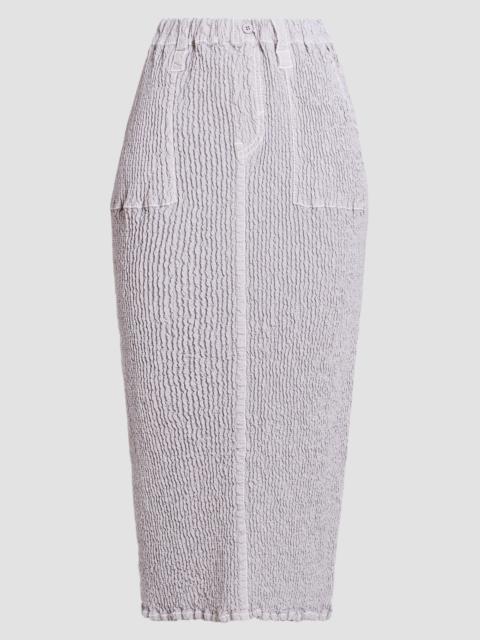 ISSEY MIYAKE Women's Wavelet Ensemble Textured Pencil Midi Skirt - Light Gray