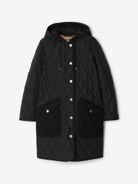 Burberry Quilted Nylon Hooded Coat
