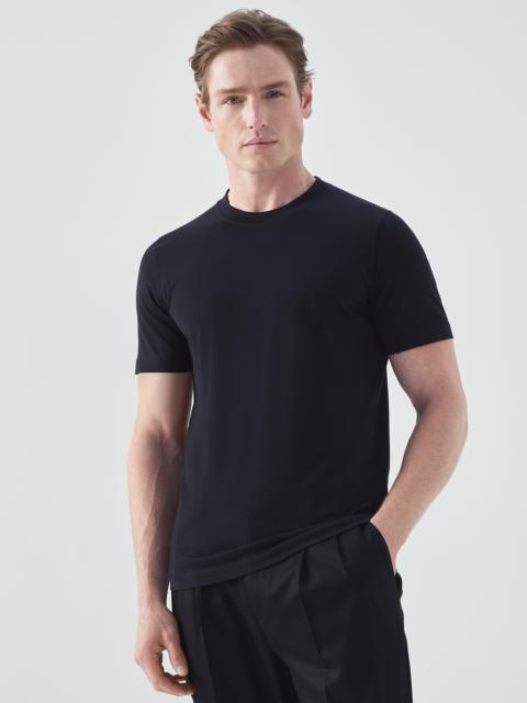 Cotton jersey round neck slim fit T-shirt