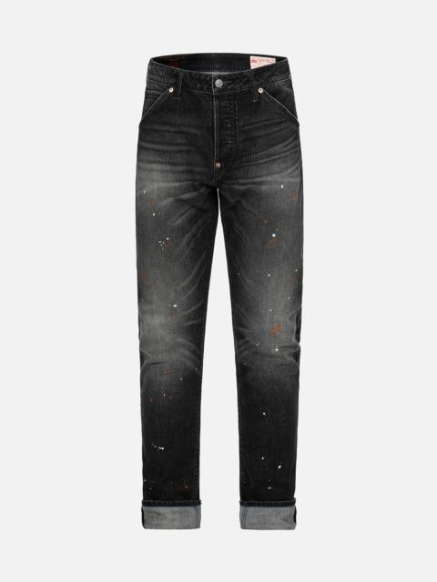 EVISU GRAFFITI DAICOCK PRINT CARROT FIT JEANS #2017