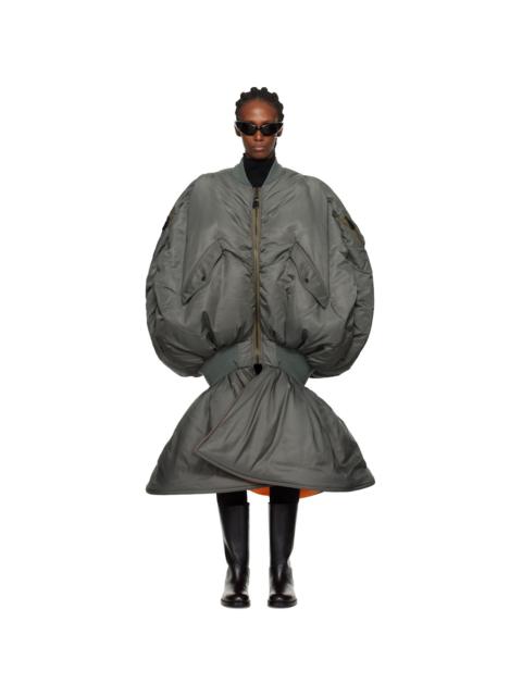 Junya Watanabe Khaki Bomber Maxi Dress