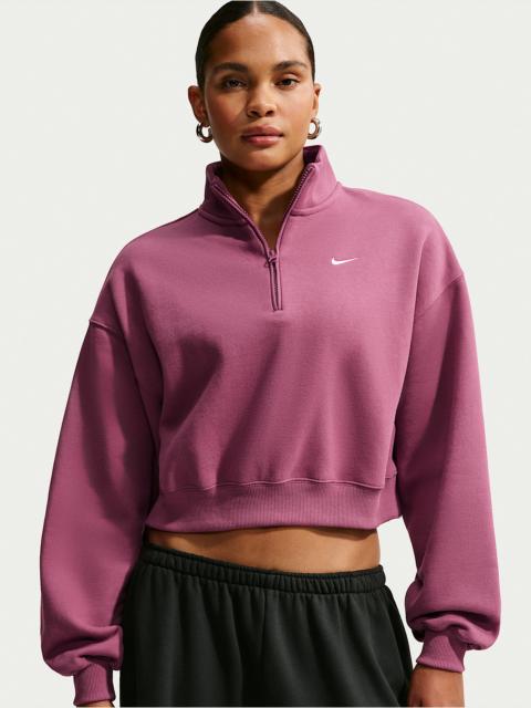 Nike Nike Studio Fleece Medium Weight Women's Oversized 1/4-Zip Cropped Top