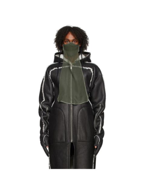 Rick Owens Green Silk Long Mask