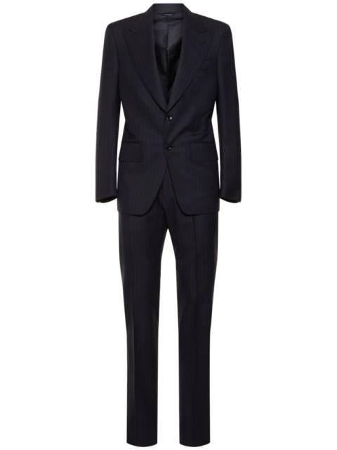 Atticus pinstriped wool suit