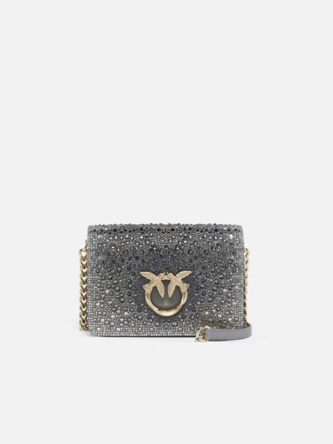 PINKO PINKO GALLERIA FULL-RHINESTONE MINI LOVE BAG CLICK