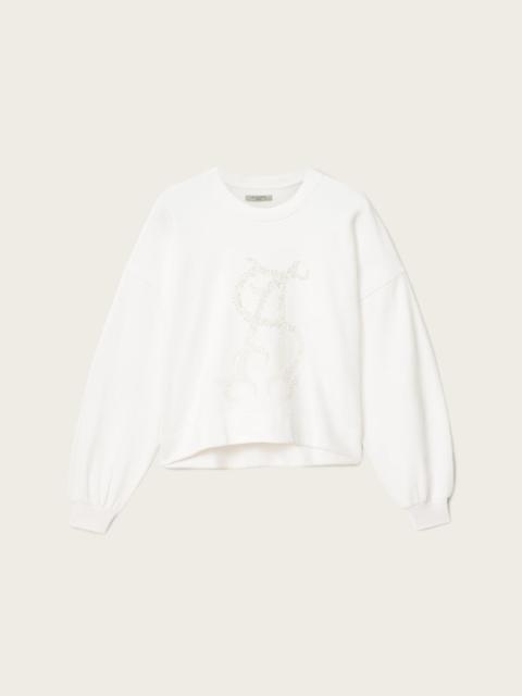 ALLSAINTS REFLEX LILA OVERSIZED EMBELLISHED SWEATSHIRT