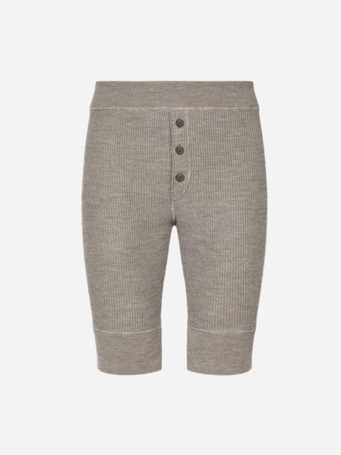 Dolce & Gabbana Fine-rib wool cycling shorts