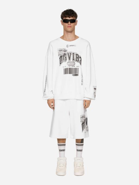 Dolce & Gabbana Jersey jogging shorts with DGVIB3 print and logo