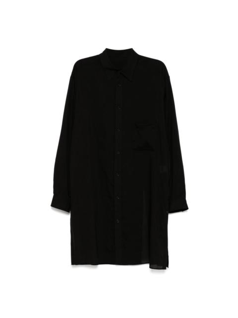 loan back panelled slit shirt