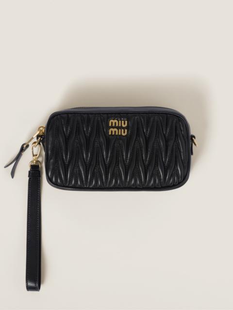 Miu Miu Matelassé nappa leather pouch