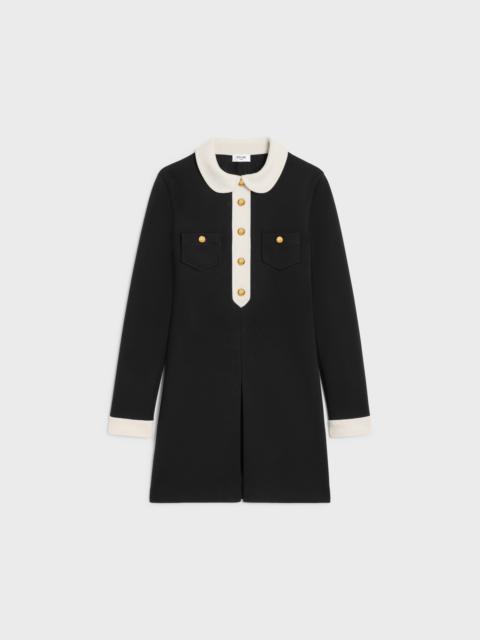 CELINE mini trapeze dress in wool jersey