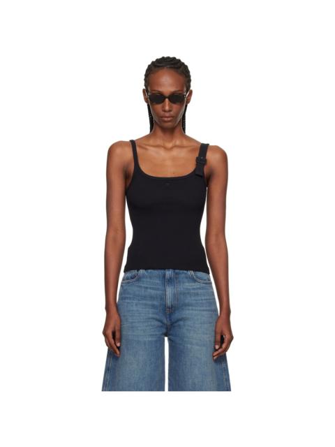 Black Buckle 90's Rib Tank Top