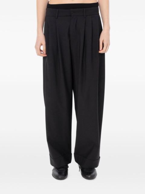 MEIMEIJ pleated turn-up trousers