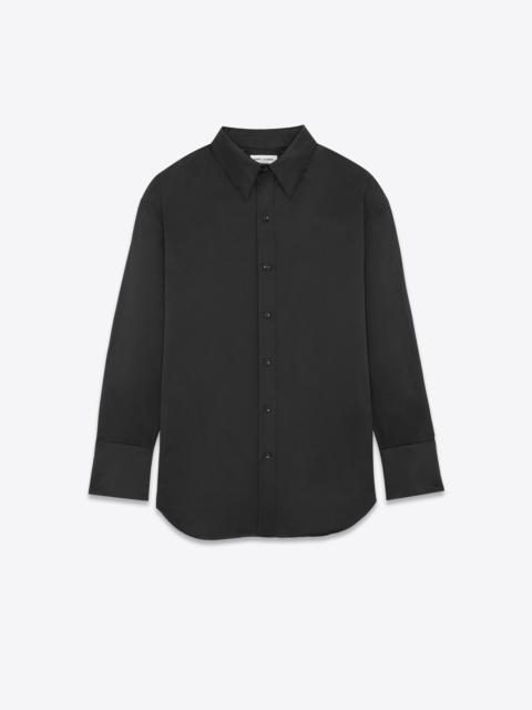 SAINT LAURENT oversized shirt in silk duchess satin