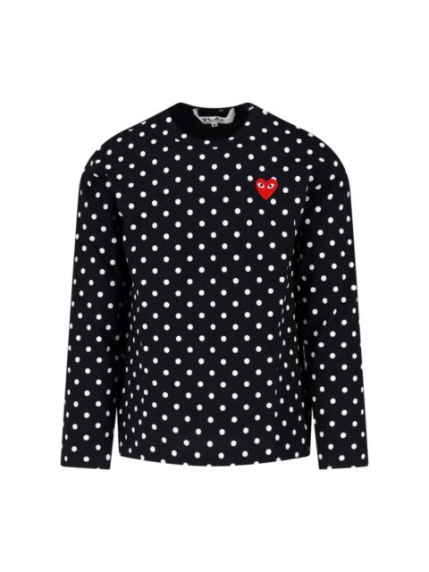 Comme des Garçons PLAY POLKA DOT SWEATSHIRT