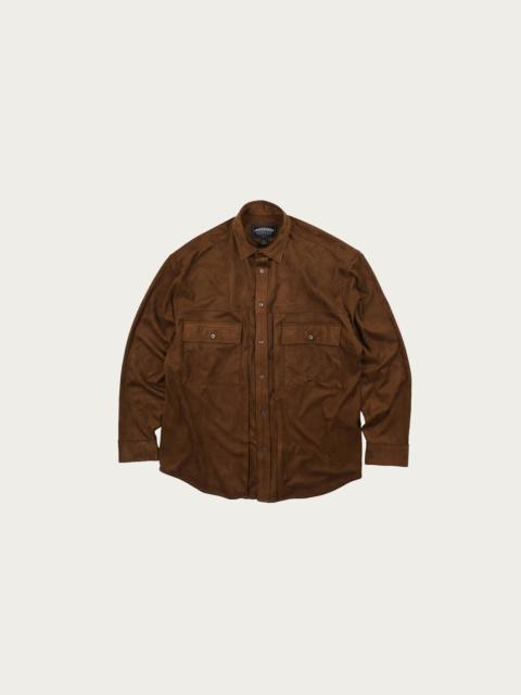 FrizmWORKS Suede Trucker Relaxed Shirt - Brown