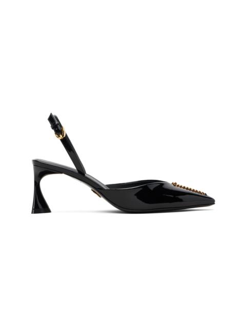 Stella McCartney Black Elsa Patent Slingback Heels
