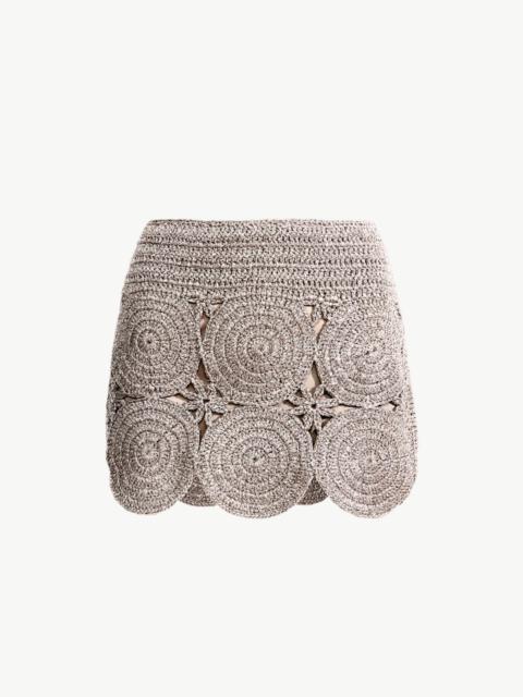 SIMONMILLER Beep Beep Mini Skirt in Satellite Silver