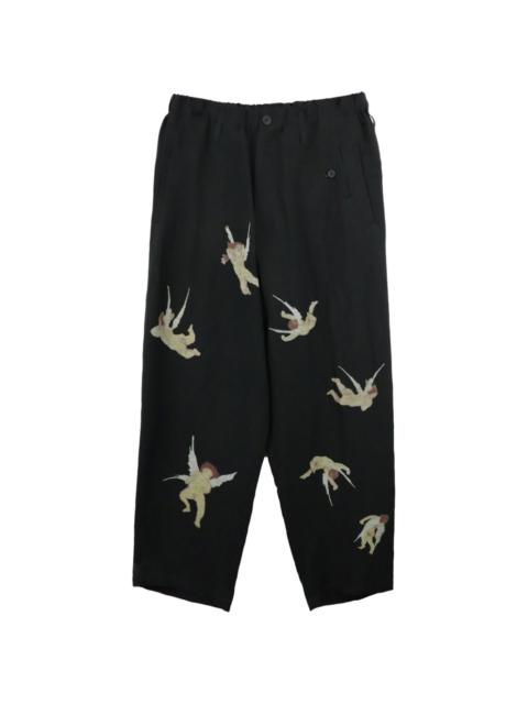 Yohji Yamamoto angel-print trousers