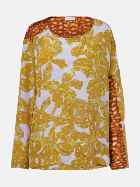 Dries Van Noten Printed silk top