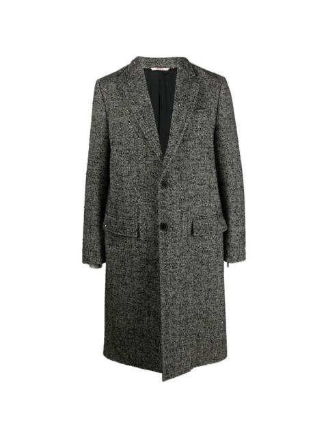 Valentino herringbone single-breasted coat