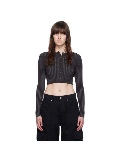 alexanderwang.t Gray Shrunken Cardigan