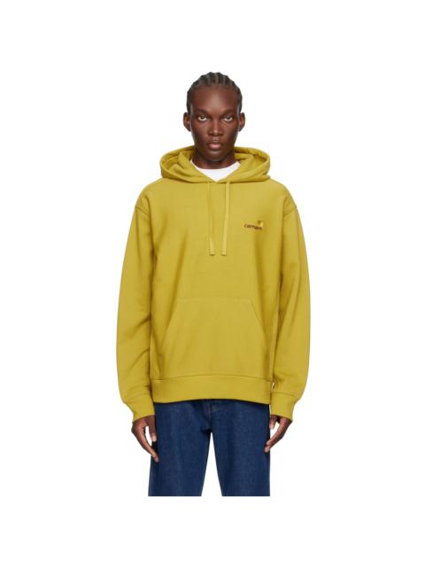 Yellow American Script Hoodie