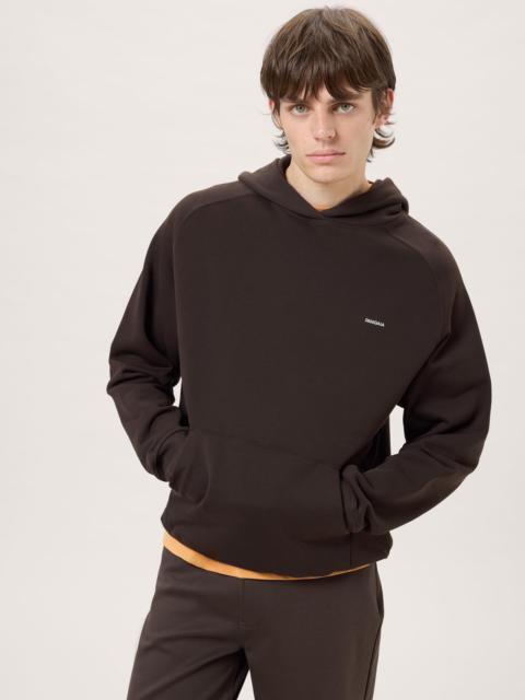 PANGAIA Mens Midweight Logo Hoodie - Obsidian Core