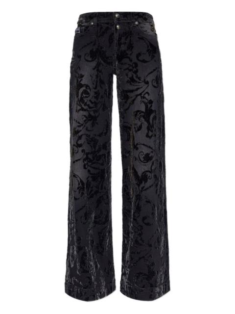 VERSACE JEANS COUTURE floral-pattern flared jeans
