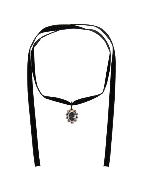 ANNA SUI Black Erickson Beamon Edition Cameo Choker