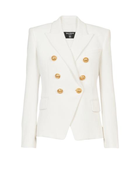 Balmain Cotton piqué double-buttoned jacket