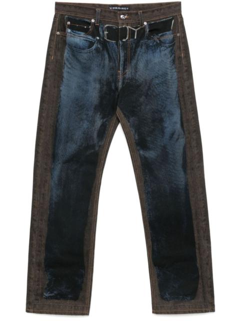 Y/Project trompe l'oeil-print jeans