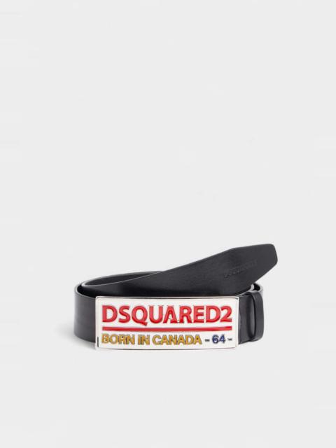 DSQUARED2 DSQUARED2 LOGO PLAQUE BELT