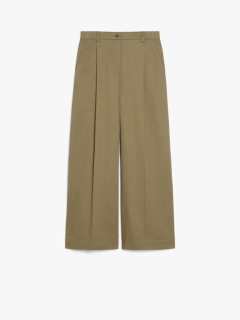 WEEKEND Max Mara NEBBIE Wide-fit cotton gabardine trousers