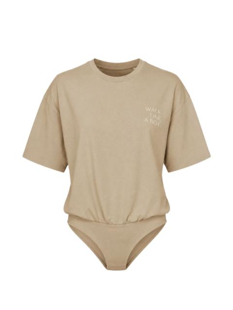 HALFBOY®️ logo-print short-sleeve bodysuit