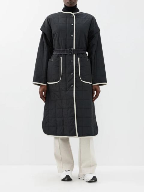 BOGNER Isabella removable-sleeves quilted-satin coat