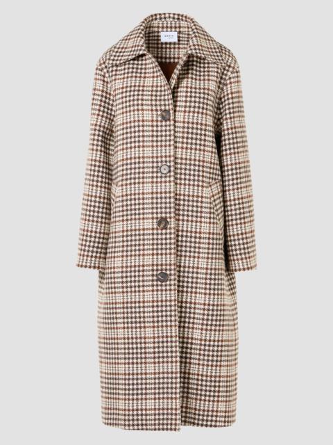 AKRIS Women's Check Wool-Blend Long Coat - Winter White Espresso