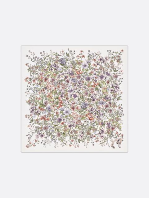 Dior D-Floral 90 Square Scarf