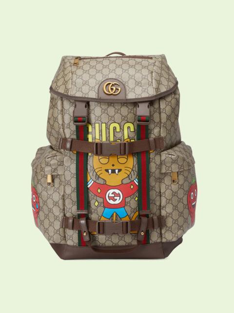 GUCCI Gucci cat print skateboard backpack
