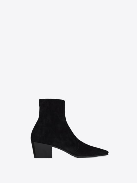 SAINT LAURENT vassili zipped booties in suede