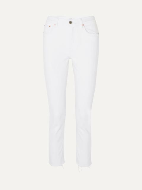 GRLFRND Reed cropped mid-rise slim-leg jeans