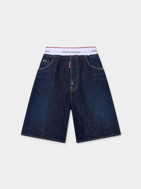 DSQUARED2 DARK AVIATOR SURFER SHORTS