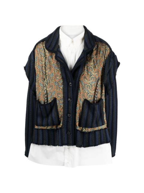 Maison Margiela paisley-print layered poplin shirt